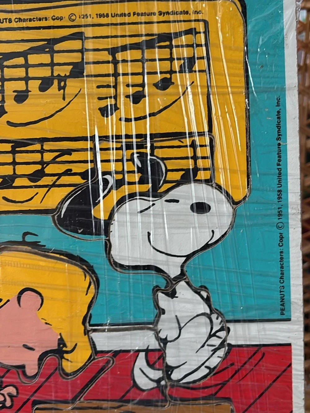 Playskool Peanuts Puzzle - Snoopy & Schroeder, Blue/Red Artwork